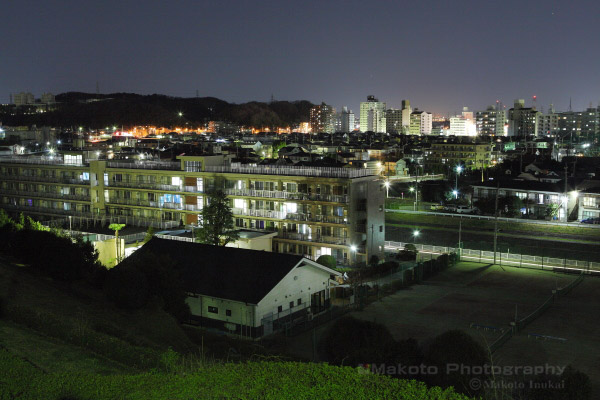 一ノ宮・百草(北西)方向の夜景を望む