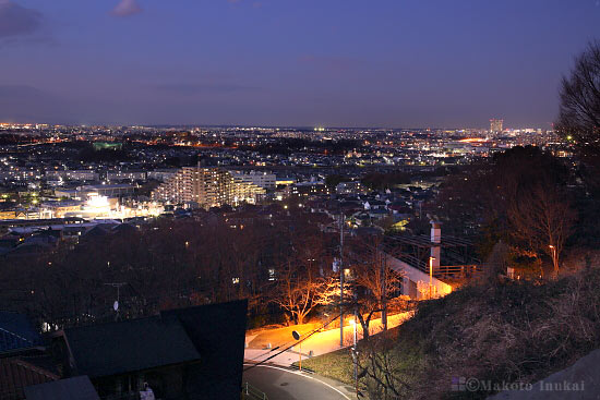 日野・立川(北東)方向の夜景を望む